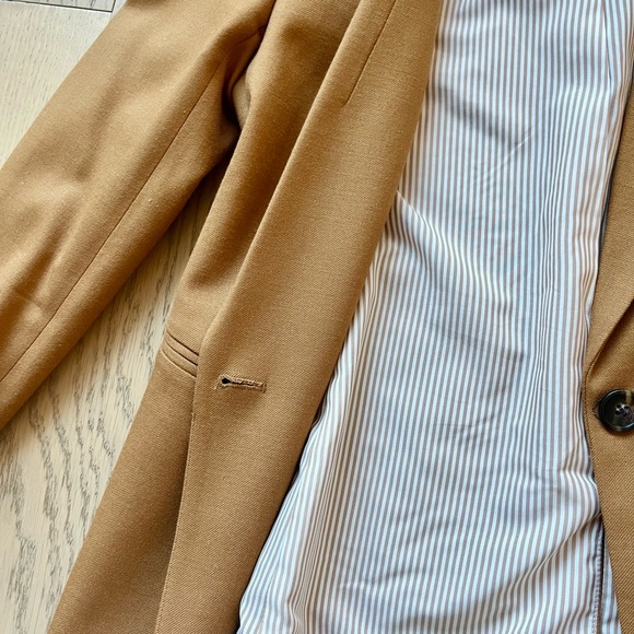 J. Crew Parke Camel Blazer in Wool Flannel - Picture 6 of 8